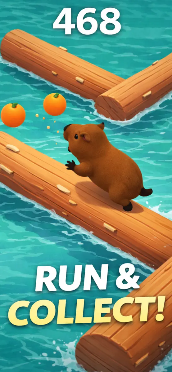 Capybara Go: Endless Runner Screenshot