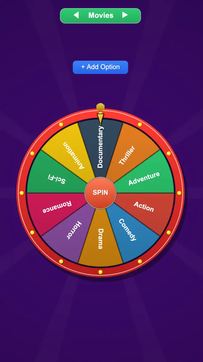 Spin Wheel Decision Screenshot