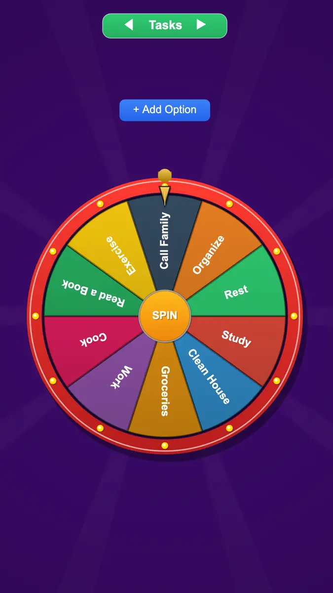 Spin Wheel Decision Screenshot