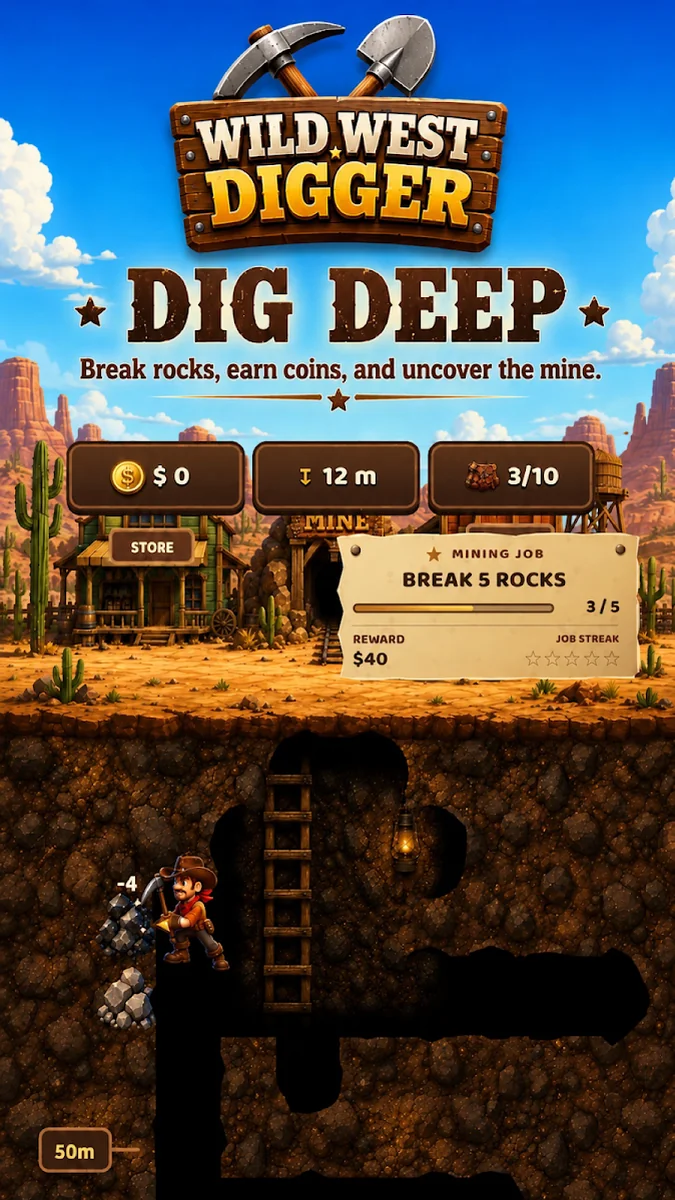 Wild West Digger Mine Shaft