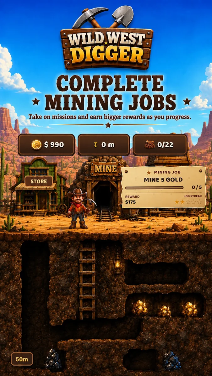 Wild West Digger Upgrades